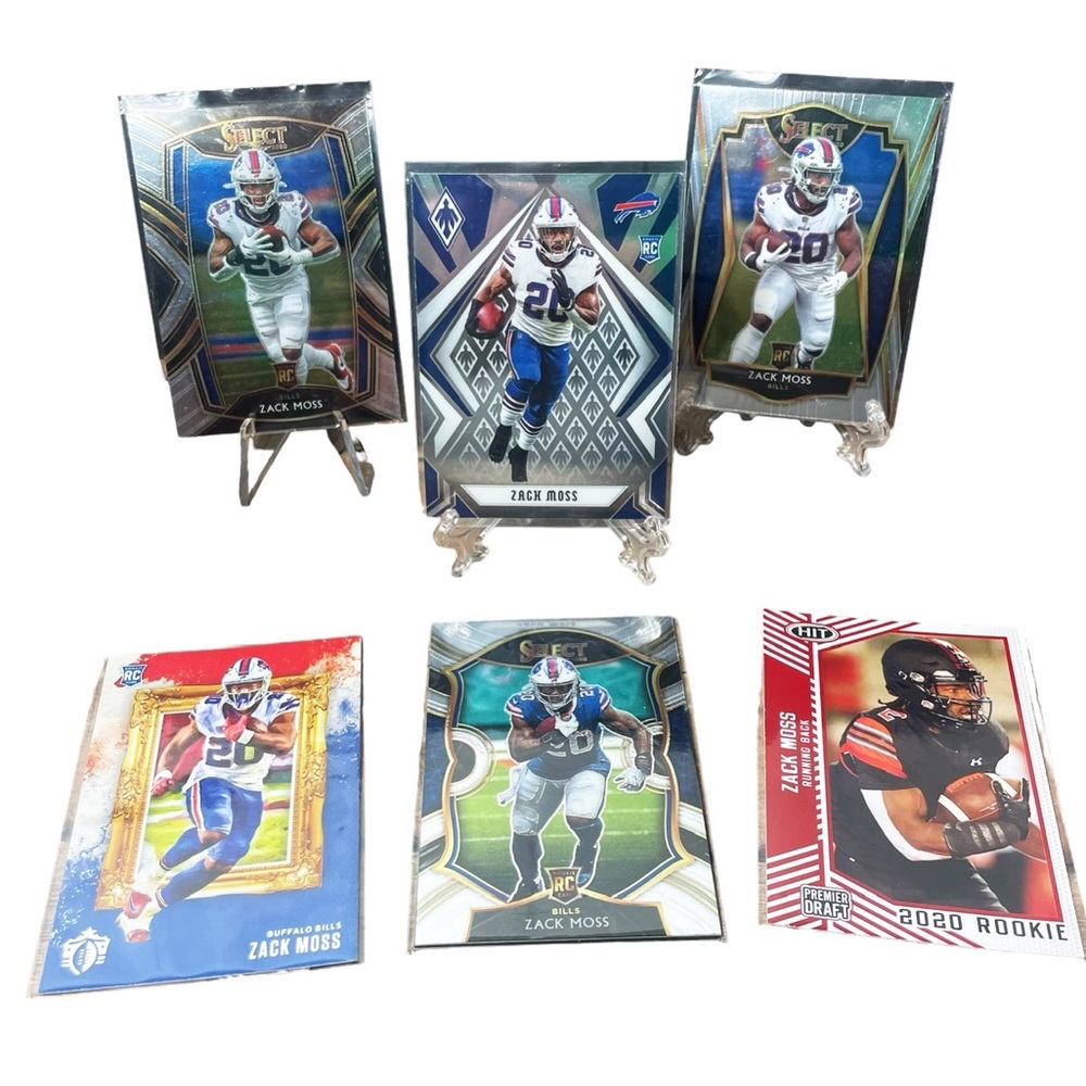Rookies Zack Moss Buffalo Bills Football Cards Rookie Cards NFL Panini Zack Miss